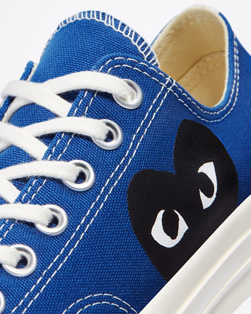 Zapatillas Bajas Converse x Comme des Garçons PLAY Chuck 70 Mujer Azules Negras | PE 07PEW4